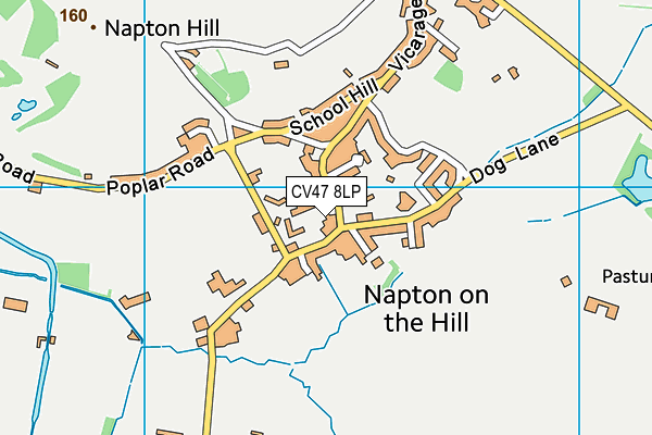 CV47 8LP map - OS VectorMap District (Ordnance Survey)