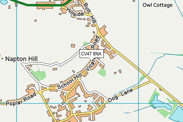 Arc School Napton map (CV47 8NA) - OS VectorMap District (Ordnance Survey)