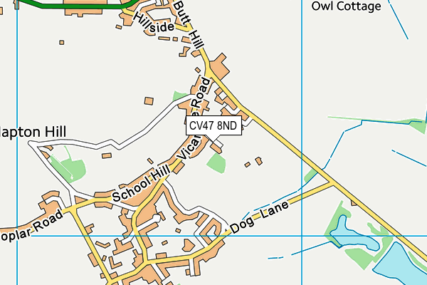 Napton Sports Association map (CV47 8ND) - OS VectorMap District (Ordnance Survey)