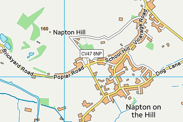 CV47 8NP map - OS VectorMap District (Ordnance Survey)