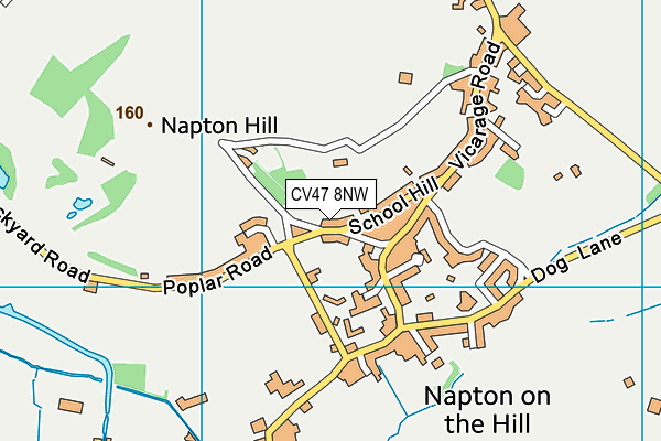 CV47 8NW map - OS VectorMap District (Ordnance Survey)