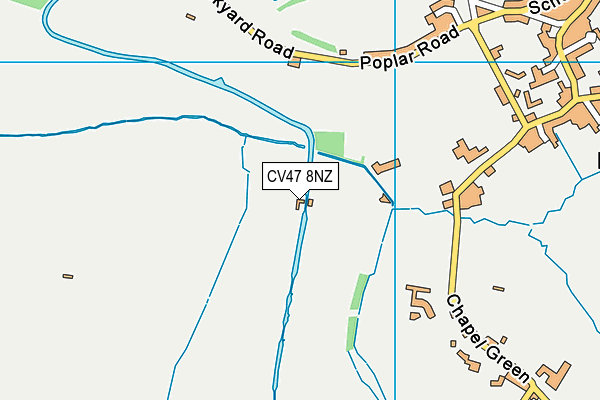 CV47 8NZ map - OS VectorMap District (Ordnance Survey)