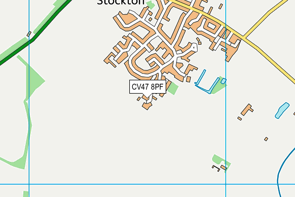 CV47 8PF map - OS VectorMap District (Ordnance Survey)
