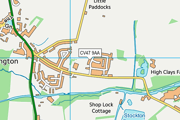 CV47 9AA map - OS VectorMap District (Ordnance Survey)