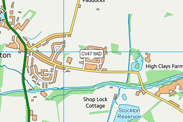 CV47 9AD map - OS VectorMap District (Ordnance Survey)