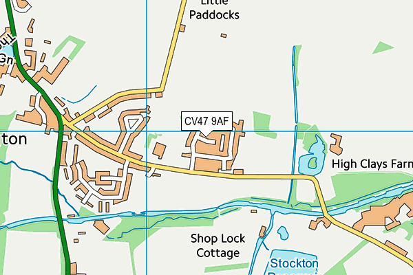 CV47 9AF map - OS VectorMap District (Ordnance Survey)