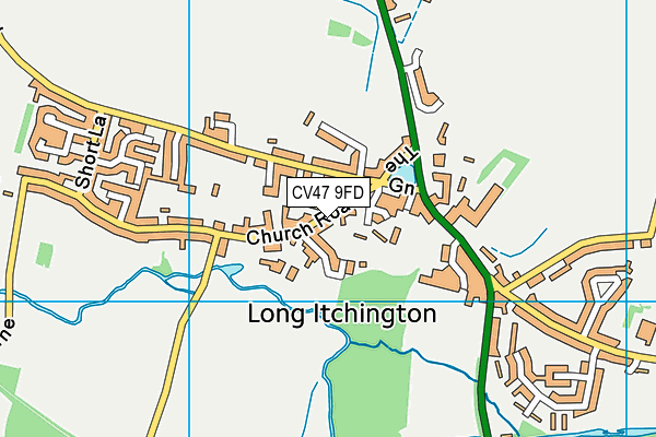 CV47 9FD map - OS VectorMap District (Ordnance Survey)