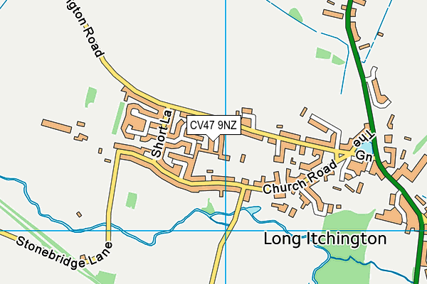 CV47 9NZ map - OS VectorMap District (Ordnance Survey)