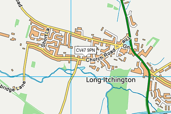 CV47 9PN map - OS VectorMap District (Ordnance Survey)