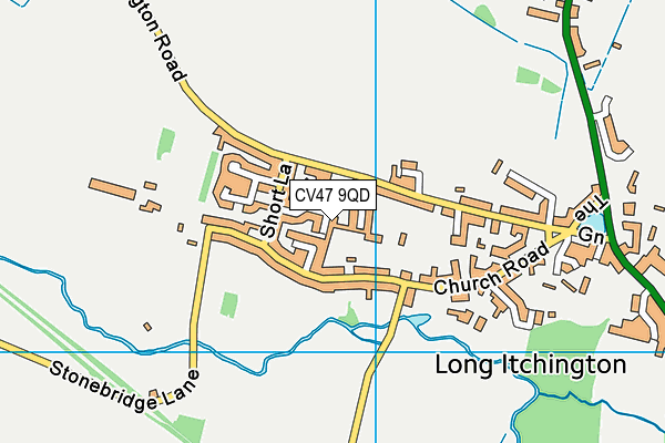 CV47 9QD map - OS VectorMap District (Ordnance Survey)