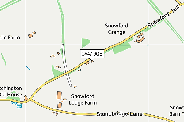 CV47 9QE map - OS VectorMap District (Ordnance Survey)