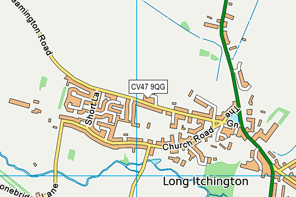 CV47 9QG map - OS VectorMap District (Ordnance Survey)