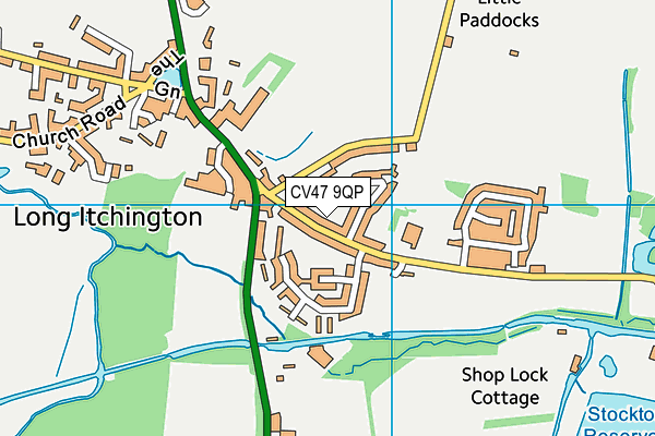 Long Itchington CofE Academy map (CV47 9QP) - OS VectorMap District (Ordnance Survey)
