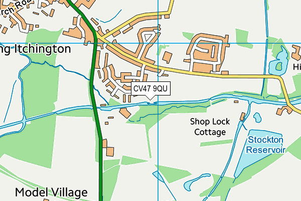 CV47 9QU map - OS VectorMap District (Ordnance Survey)