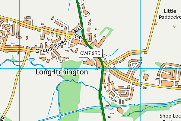 CV47 9RD map - OS VectorMap District (Ordnance Survey)