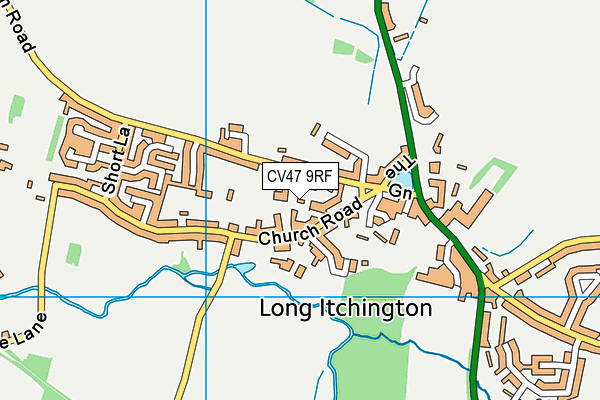 CV47 9RF map - OS VectorMap District (Ordnance Survey)