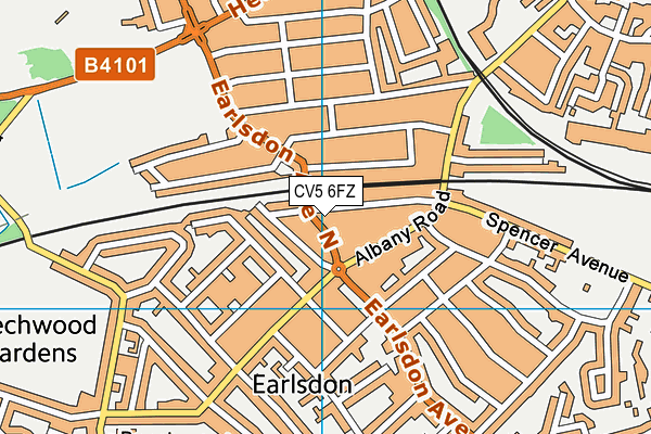 Earlsdon Primary School map (CV5 6FZ) - OS VectorMap District (Ordnance Survey)