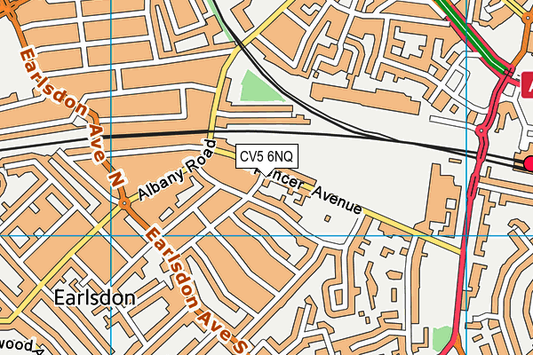 CV5 6NQ map - OS VectorMap District (Ordnance Survey)
