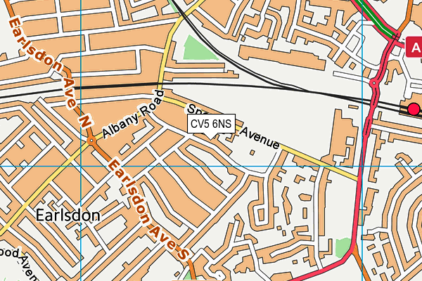 Spencer Park map (CV5 6NS) - OS VectorMap District (Ordnance Survey)