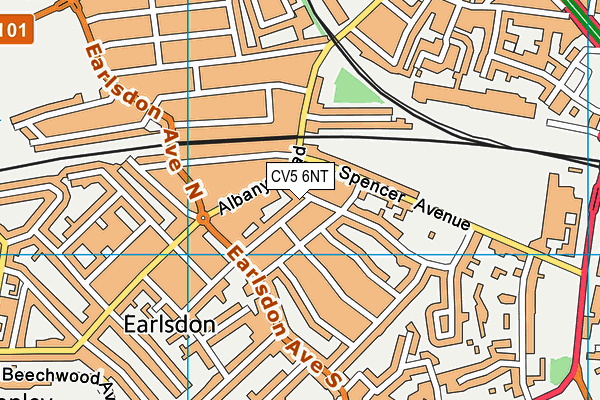 CV5 6NT map - OS VectorMap District (Ordnance Survey)