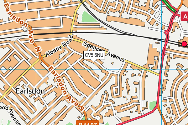 CV5 6NU map - OS VectorMap District (Ordnance Survey)