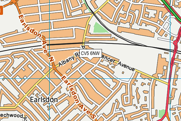 CV5 6NW map - OS VectorMap District (Ordnance Survey)
