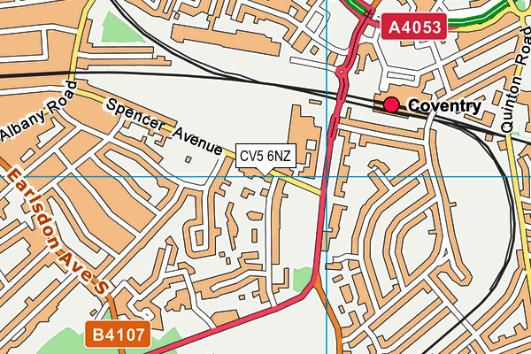 CV5 6NZ map - OS VectorMap District (Ordnance Survey)