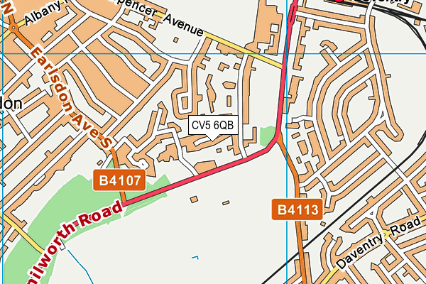 CV5 6QB map - OS VectorMap District (Ordnance Survey)