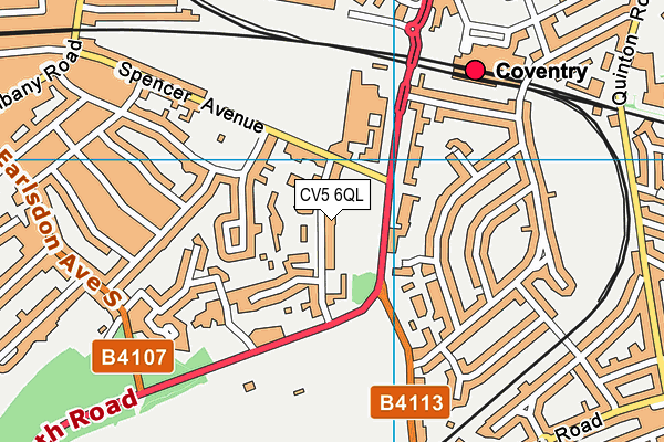 CV5 6QL map - OS VectorMap District (Ordnance Survey)