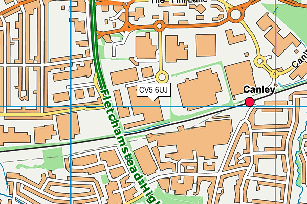 CV5 6UJ map - OS VectorMap District (Ordnance Survey)