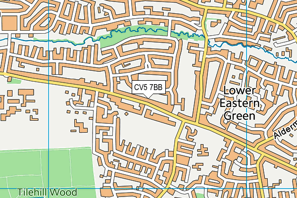 CV5 7BB map - OS VectorMap District (Ordnance Survey)