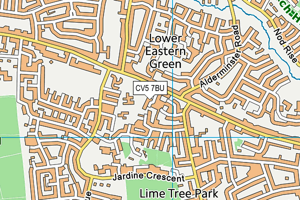 CV5 7BU map - OS VectorMap District (Ordnance Survey)