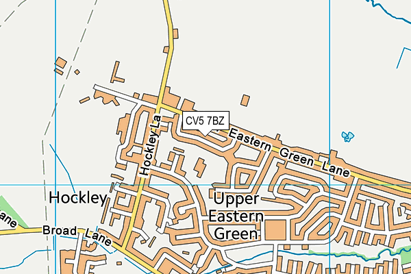CV5 7BZ map - OS VectorMap District (Ordnance Survey)