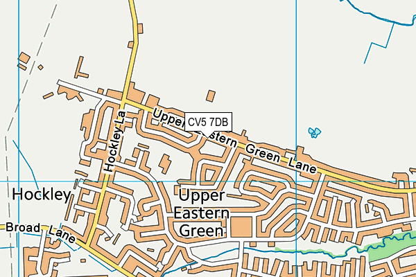 CV5 7DB map - OS VectorMap District (Ordnance Survey)