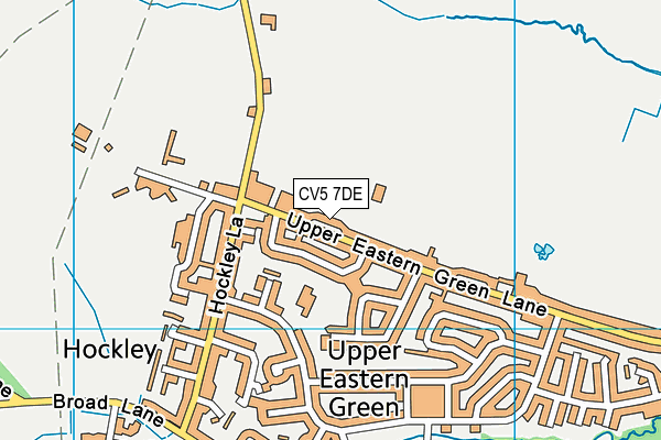 CV5 7DE map - OS VectorMap District (Ordnance Survey)