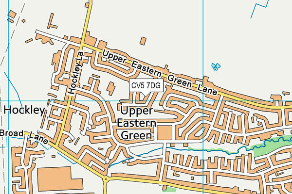 CV5 7DG map - OS VectorMap District (Ordnance Survey)