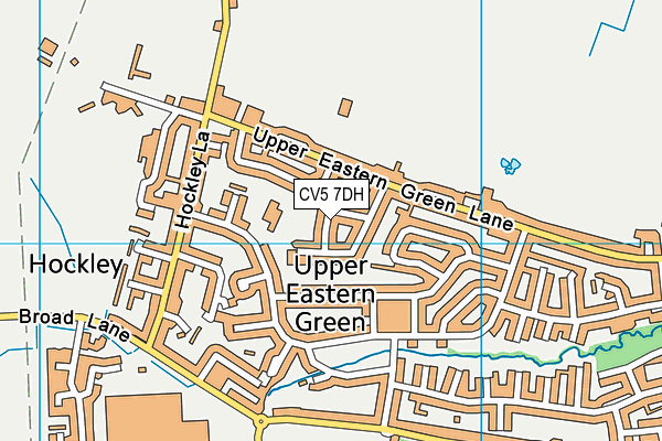 CV5 7DH map - OS VectorMap District (Ordnance Survey)