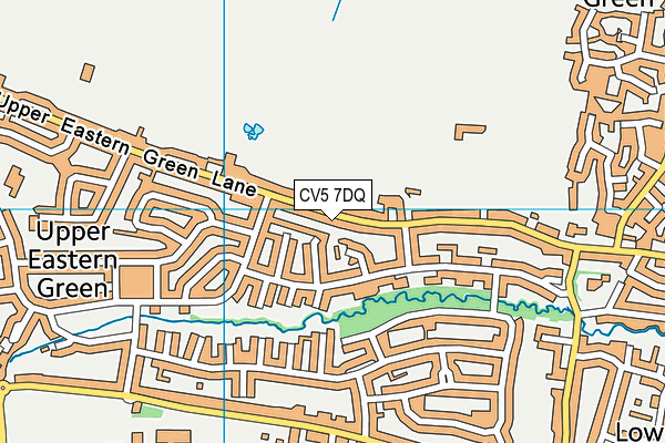 CV5 7DQ map - OS VectorMap District (Ordnance Survey)