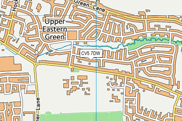 CV5 7DW map - OS VectorMap District (Ordnance Survey)
