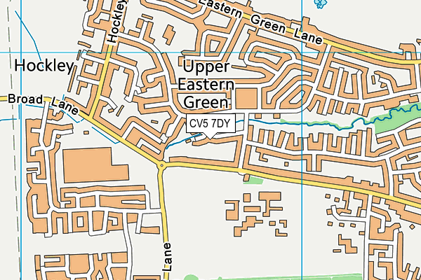 CV5 7DY map - OS VectorMap District (Ordnance Survey)