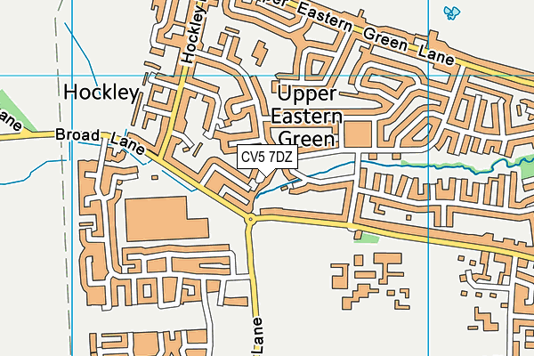 CV5 7DZ map - OS VectorMap District (Ordnance Survey)