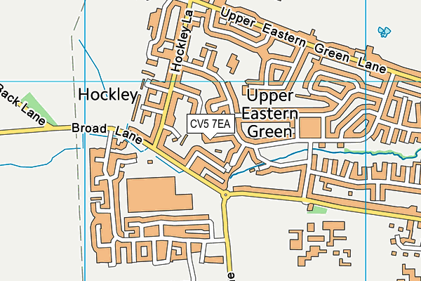 CV5 7EA map - OS VectorMap District (Ordnance Survey)