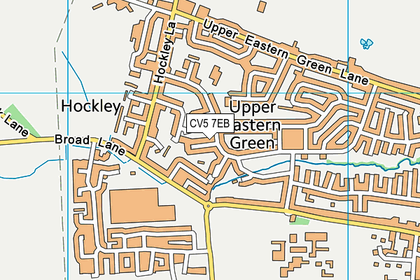 CV5 7EB map - OS VectorMap District (Ordnance Survey)