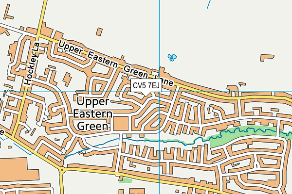 CV5 7EJ map - OS VectorMap District (Ordnance Survey)