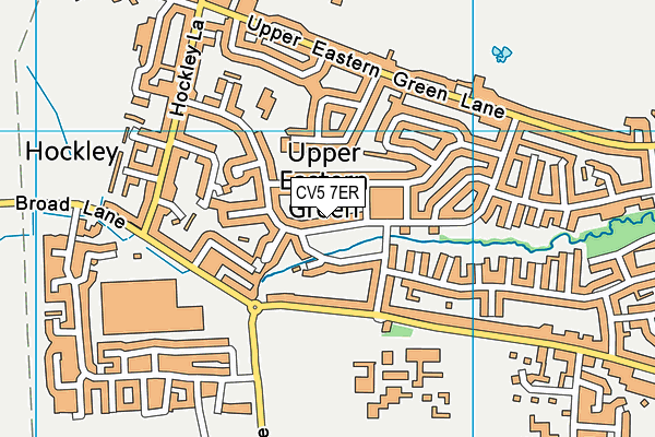 CV5 7ER map - OS VectorMap District (Ordnance Survey)