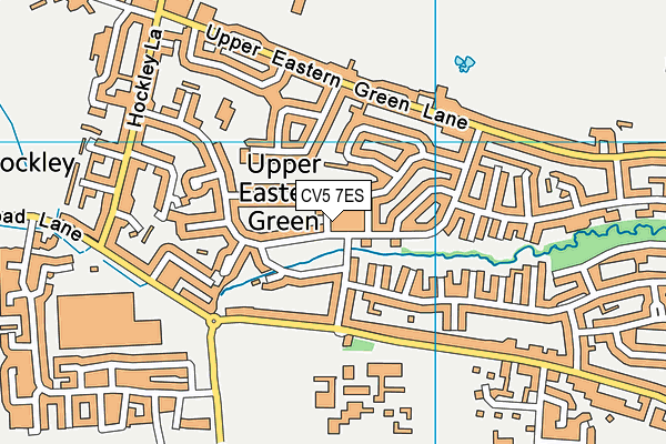 CV5 7ES map - OS VectorMap District (Ordnance Survey)