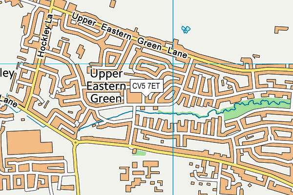 CV5 7ET map - OS VectorMap District (Ordnance Survey)
