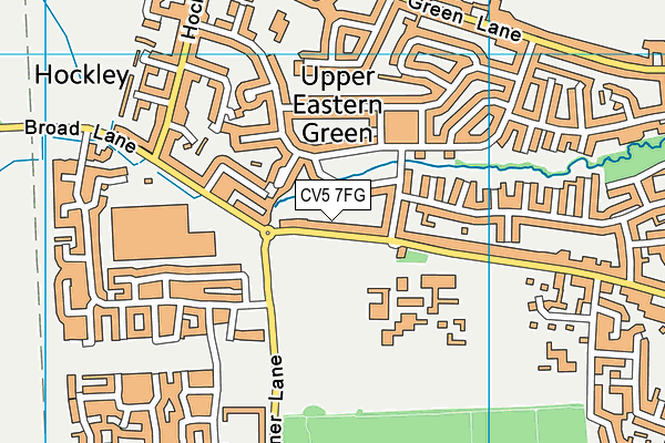 CV5 7FG map - OS VectorMap District (Ordnance Survey)