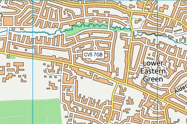 CV5 7GB map - OS VectorMap District (Ordnance Survey)