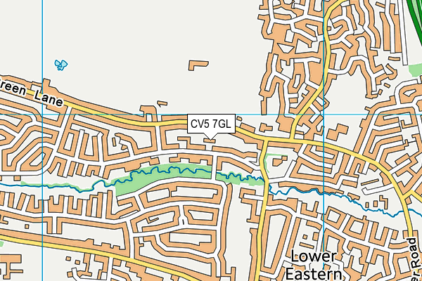 CV5 7GL map - OS VectorMap District (Ordnance Survey)